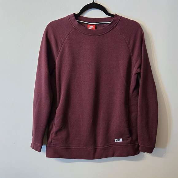 Nike Burgundy Pocket Sweatshirt - Picture 1 of 7